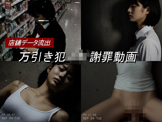 ｜万引き女子校生のお仕置き謝罪動画 17❤Blue Frames