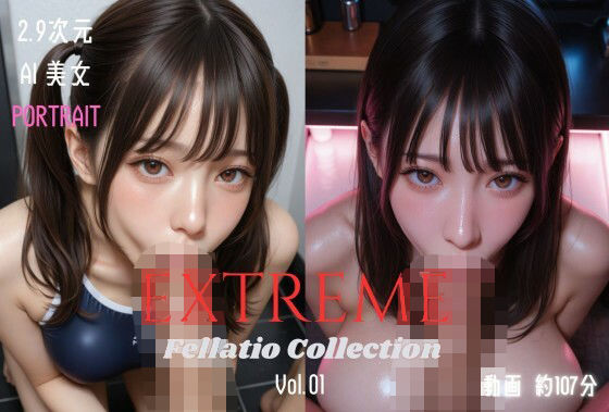 ｜2.9次元AI美女 PORTRAIT EXTREME Fellatio Collection VOL.01 AI SEX 動画集❤KEI diffusion